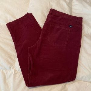 Sperry Burgundy Microcord Corduroy Straight Leg Pants Size 29